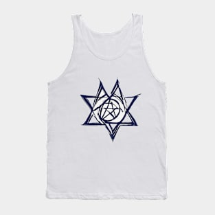 Pentagram Navy Shadow Silhouette Anime Style Collection No. 275 Tank Top